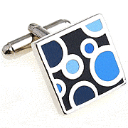 Blue dots cufflinks