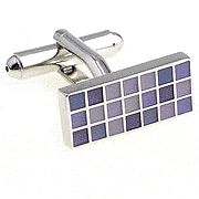 Purple square matrix rectangle cufflinks - Click Image to Close