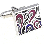 Purple irregular round pattern cufflinks - Click Image to Close