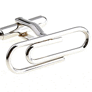 Paper clip cufflinks - Click Image to Close
