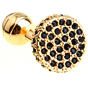Greece black golden shining cufflinks - Click Image to Close