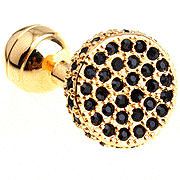 Greece black golden shining cufflinks
