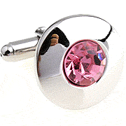 Plain purple spot shining cufflinks