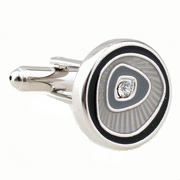 Gray desert round shape cufflinks
