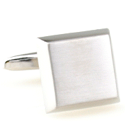 Matte convex square solid color cufflinks
