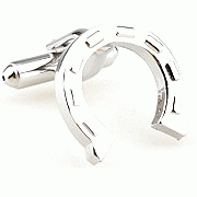 Silver horse shoes cufflinks