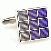 3x3 squares fade out purples stripes square cufflinks - Click Image to Close