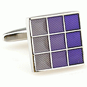 3x3 squares fade out purples stripes square cufflinks