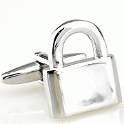Mini-lock cufflinks - Click Image to Close