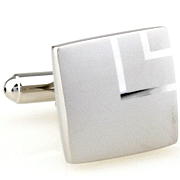 Veiled squares solid color cufflinks