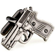 Hand gun cufflinks - Click Image to Close