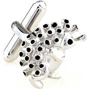 Small hedgehog cufflinks - Click Image to Close