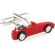 Red racing car cufflinks