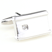 Smooth rectangle solid color cufflinks