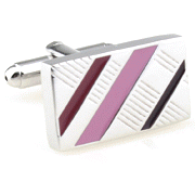 Reds stripped rectangle cufflinks