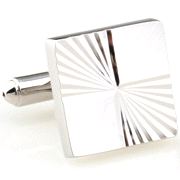 Line wave square solid color cufflinks - Click Image to Close