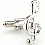 Treble clef cufflinks