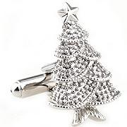 Christmas tree cufflinks