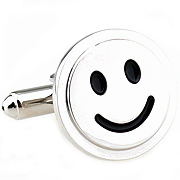 Smile face cufflinks - Click Image to Close