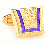 Golden purple ingot cufflinks - Click Image to Close