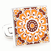 Golden sunflower cufflinks