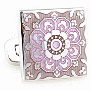 Light purple tulip cufflinks