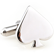 Silver spade cufflinks
