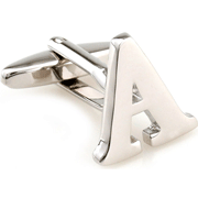 Slim letter A cufflinks - Click Image to Close