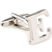 Slim letter E cufflinks