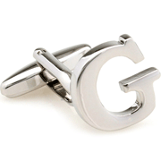 Slim letter G cufflinks