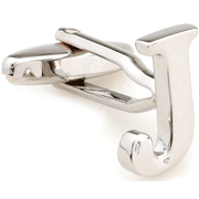 Slim letter J cufflinks