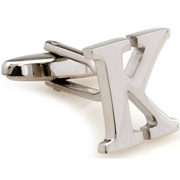 Slim letter K cufflinks