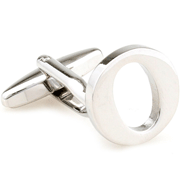 Slim letter O cufflinks - Click Image to Close