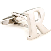 Slim letter R cufflinks - Click Image to Close