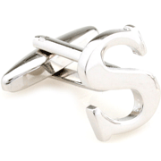 Slim letter S cufflinks - Click Image to Close