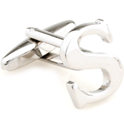 Slim letter S cufflinks