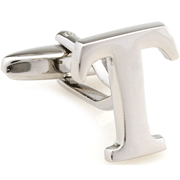 Slim letter T cufflinks