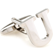 Slim letter U cufflinks