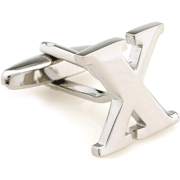 Slim letter X cufflinks - Click Image to Close
