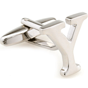 Slim letter Y cufflinks - Click Image to Close