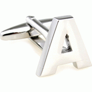 Bold letter A cufflinks - Click Image to Close