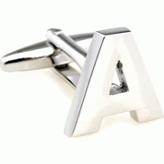Bold letter A cufflinks