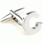 Bold letter C cufflinks - Click Image to Close