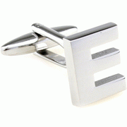 Bold letter E cufflinks
