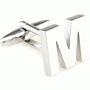 Bold letter M cufflinks - Click Image to Close