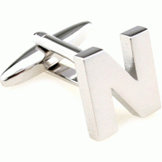 Bold letter N cufflinks - Click Image to Close
