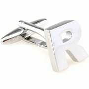 Bold letter R cufflinks - Click Image to Close