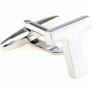 Bold letter T cufflinks - Click Image to Close