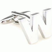 Bold letter W cufflinks - Click Image to Close