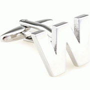 Bold letter W cufflinks